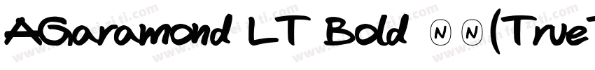 AGaramond LT Bold 常机(TrueType) (Wes字体转换